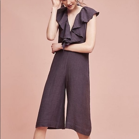 Anthropologie Maria Stanley Cascada Jumpsuit Gray - Picture 1 of 7
